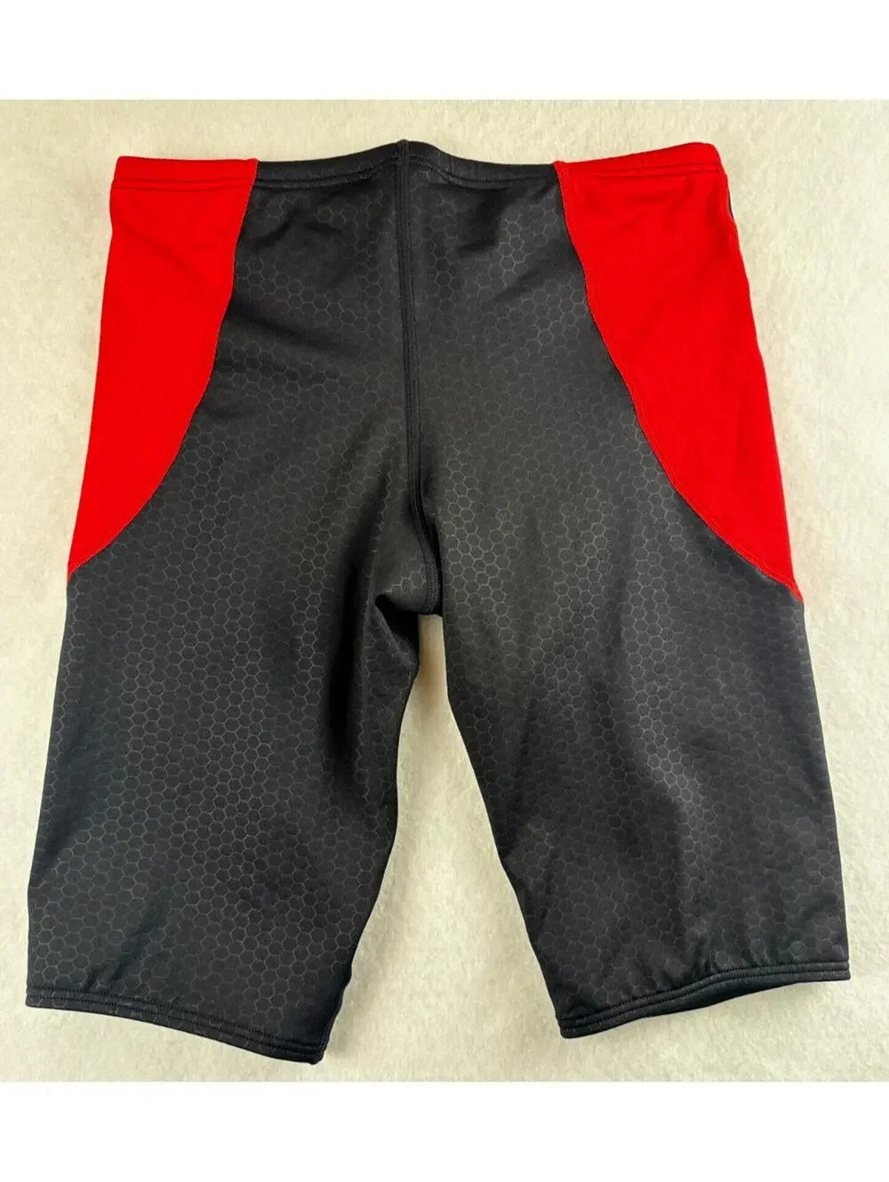 TYR Durafast Hexa‎ Cure Jammer Swim Mens 36 Large Black Red Competition NWT